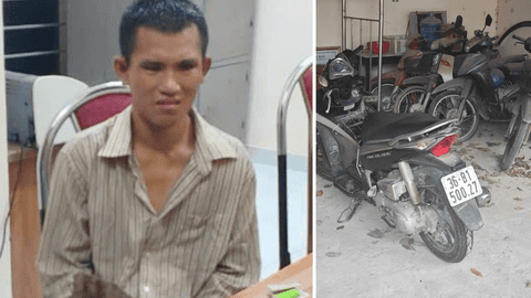 Công an phường Quảng Thắng, thành phố Thanh Hóa tuần tra phát hiện, bắt giữ đối tượng trộm cắp xe máy