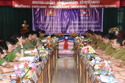 Công an 2 tỉnh Thanh Hóa - Hủa Phăn: Gian ban công tác phối hợp bảo đảm ANTT năm 2019