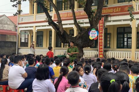 Công an huyện Vĩnh Lộc tổ chức chương trình tuyên truyền giáo dục pháp luật cho học sinh