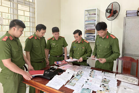 Công an huyện Triệu Sơn đồng loạt triệt xóa 6 điểm hoạt động "tín dụng đen"