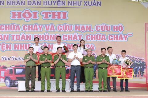 Huyện Như Xuân tổ chức Hội thi nghiệp vụ chữa cháy và cứu nạn, cứu hộ “Tổ liên gia an toàn phòng cháy, chữa cháy” năm 2024