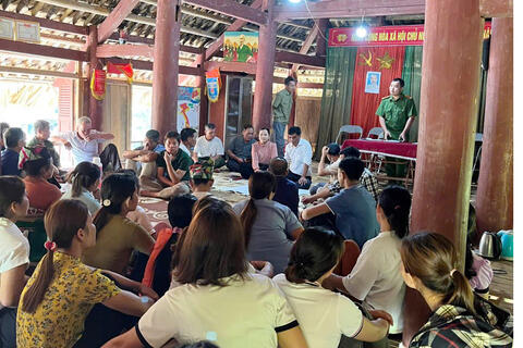 Công an xã Giao An bảo đảm an ninh, trật tự, vì Nhân dân phục vụ
