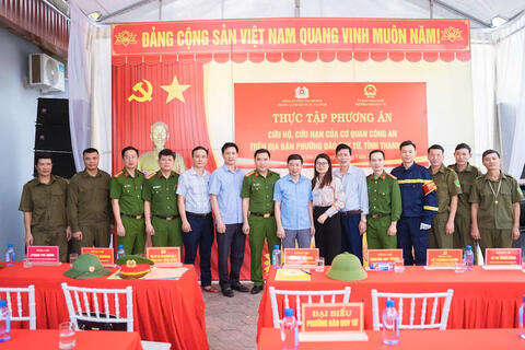 Thực tập Phương án cứu nạn cứu hộ của cơ quan Công an tại phường Đào Duy Từ