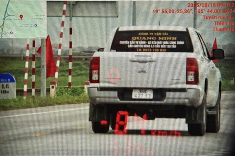 Thông báo danh sách các phương tiện vi phạm quy định về tốc độ trên tuyến Quốc lộ 1 và Quốc lộ 45