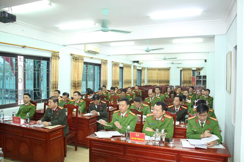 Lãnh đạo Công an tỉnh thăm, làm việc với Phòng Cảnh sát cơ động