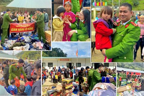 "Hơi ấm vùng cao": Khi sắc phục Công an hòa cùng sắc Xuân biên giới