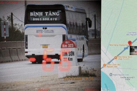 Thông báo danh sách các phương tiện vi phạm quy định về tốc độ trên tuyến Quốc lộ 1, Quốc lộ 45,  Quốc lộ 47B