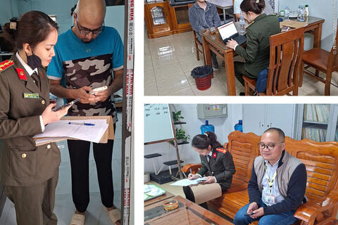 Công an xã Lưu Vệ tăng cường kiểm tra cư trú người nước ngoài trên địa bàn