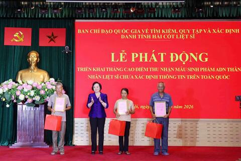 Triển khai cao điểm thu nhận mẫu sinh phẩm ADN thân nhân liệt sĩ chưa xác định thông tin trên toàn quốc