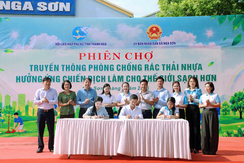 Lan tỏa thông điệp sống xanh từ phiên chợ truyền thông phòng, chống rác thải nhựa
