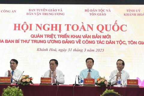 Hội nghị toàn quốc quán triệt, triển khai một số văn bản mới của Ban Bí thư về công tác dân tộc, tôn giáo