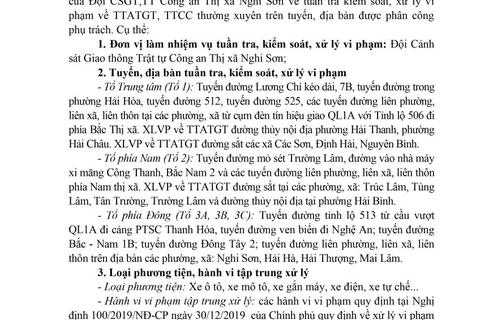 Thông báo KH tuần tra 05