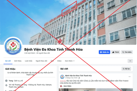 Cảnh báo giả mạo Bệnh viện Đa khoa tỉnh Thanh Hóa để lừa đảo kêu gọi từ thiện