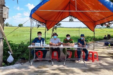 Huyện Hoằng Hóa thành lập các chốt kiểm soát phòng, chống dịch bệnh Covid-19