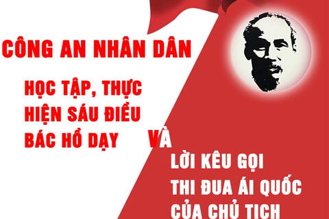 75 năm Công an nhân dân học tập, thực hiện Sáu điều Bác Hồ dạy và Lời kêu gọi thi đua ái quốc của Chủ tịch Hồ Chí Minh (1948-2023)
