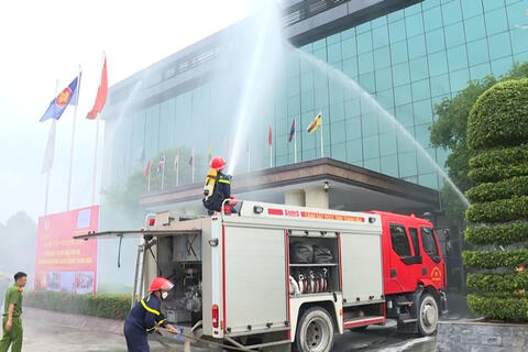 Thực tập phương án chữa cháy và cứu nạn cứu hộ khách sạn Mường Thanh Grand Thanh Hóa