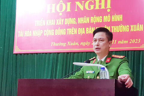 Ban Chỉ đạo 138 huyện Thường Xuân tổ chức Hội nghị triển khai xây dựng, nhân rộng mô hình tái hòa nhập cộng đồng