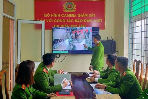 Thị trấn Kim Tân phát huy hiệu quả mô hình “Camera với an ninh, trật tự” trong phòng ngừa, đấu tranh tội phạm