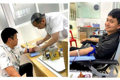 Hai cán bộ, chiến sĩ Công an tỉnh Thanh Hóa kịp thời hiến máu cứu người