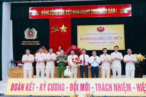 Đại hội Đảng bộ Công an phường Hạc Thành lần thứ I, nhiệm kỳ 2025 -2030 thành công tốt đẹp