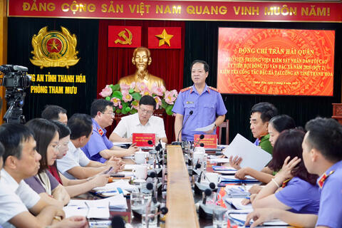 Viện kiểm sát Nhân dân  tối cao kiểm tra công tác đặc xá tại Công an tỉnh Thanh Hóa