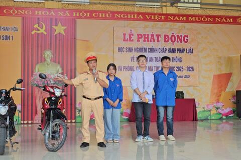 Thanh Hoá: Đẩy mạnh tuyên truyền Luật trật tự, an toàn giao thông đường bộ trong các trường học