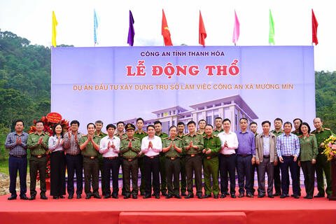 Khởi công xây dựng công trình Trụ sở Công an xã biên giới Mường Mìn