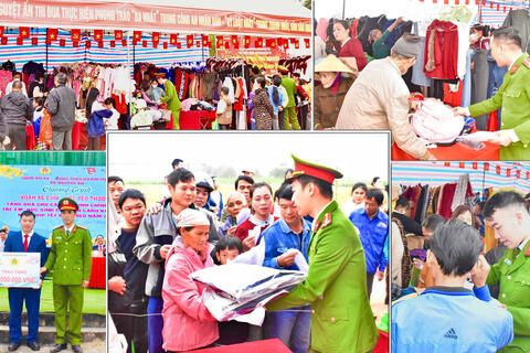 Công an xã Nguyệt Ấn tổ chức trao quà Tết, mang Xuân ấm đến các hộ nghèo