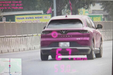 Thông báo danh sách các phương tiện vi phạm quy định về tốc độ trên tuyến Quốc lộ 1, Quốc lộ 45 nối Quốc lộ 1, Quốc lộ 47B, Đường Hồ Chí Minh, Quốc lộ 15.