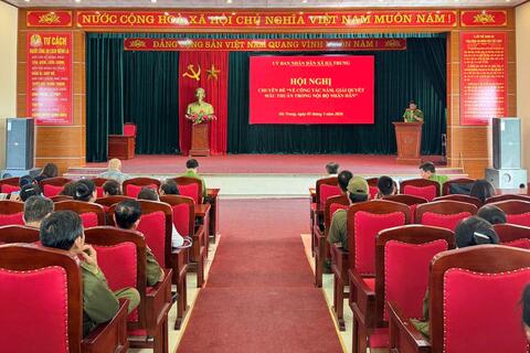 Hà Trung: Tổ chức Hội nghị chuyên đề về “Công tác nắm, giải quyết mâu thuẫn trong nội bộ Nhân dân”