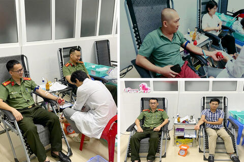 Công an Thanh Hóa: Bốn thành viên Câu lạc bộ “Ngân hàng máu sống” kịp thời hiến máu cứu người