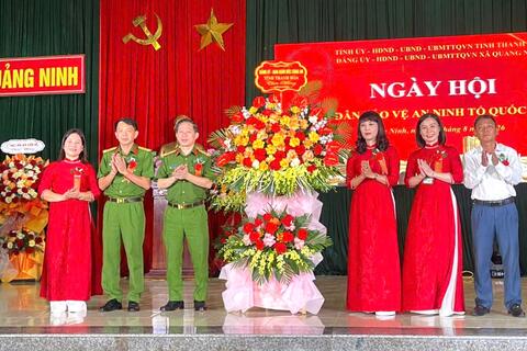 Xã Quảng Ninh tổ chức điểm Ngày hội Toàn dân bảo vệ an ninh Tổ quốc năm 2026.