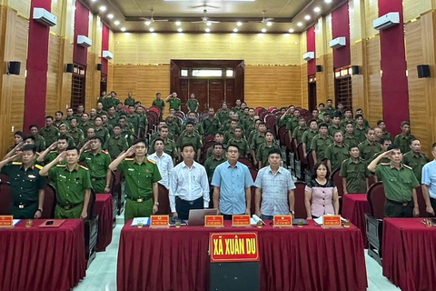 Công an xã Xuân Du ra mắt mô hình dân vận khéo “Vì Nhân dân phục vụ - đồng hành cùng Nhân dân bước vào kỷ nguyên số”