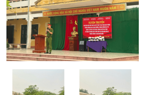 Công an phường Bỉm Sơn tổ chức tuyên truyền pháp luật, kỹ năng sống cho học sinh trên địa bàn