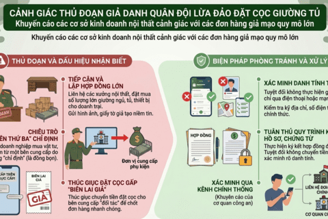 CẢNH BÁO: Thủ đoạn mạo danh quân đội đặt mua giường số lượng lớn để lừa tiền đặt cọc