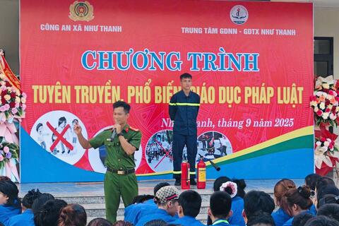 Tuyên truyền phòng chống đuối nước, kỹ năng PCCC cho hơn 1800 học sinh, giáo viên tại xã Như Thanh