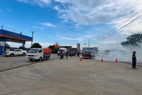 Thực tập phương án cứu nạn cứu hộ của cơ quan Công an tại xã tại xã Hoa Lộc, tỉnh Thanh Hóa