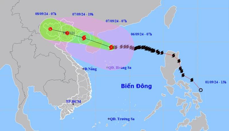 Siêu bão Yagi đang cách Quảng Ninh 600km, dự kiến đổ bộ vào các tỉnh ven biển Bắc Bộ -0